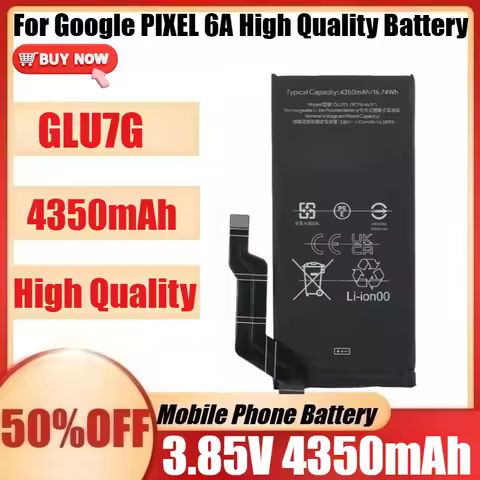 New GLU7G 3.85V 4350mAh Replacement Battery for Google PIXEL 6A High Quality Batteria+Tools