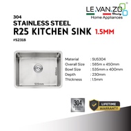 LEVANZO Stainless Steel Kitchen Sink #R25 Series S2318