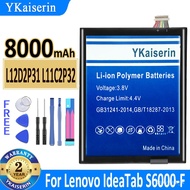 YKaiserin L11C2P32 8000mAh Baery For L.enovo IdeaTad S6000 S6000-F-H A7600 A7600-HV A7600-F A10-80 A10-80HC Mobile one