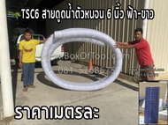 TSC6 สายดูดน้ำตัวหนอน 6 นิ้ว ฟ้า-ขาว สายดูดน้ำ ท่อสูบน้ำ ท่อหนอน ท่อดูดน้ำ สายดูด ท่อดูด 6"  water s