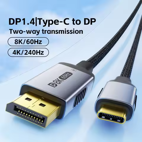 8K Type- C to DisplayPort Cable Bidirectional/ Unidirectional8K@60Hz 4K@120Hz for Gaming PC Laptop M