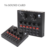 V8 Sound Card with Bluetooth BT Audio Set Interface External Usb Live Livestream Microphone Mic SoundCard for Computer Pc Laptop Mobile Phone Sing Studio Recording