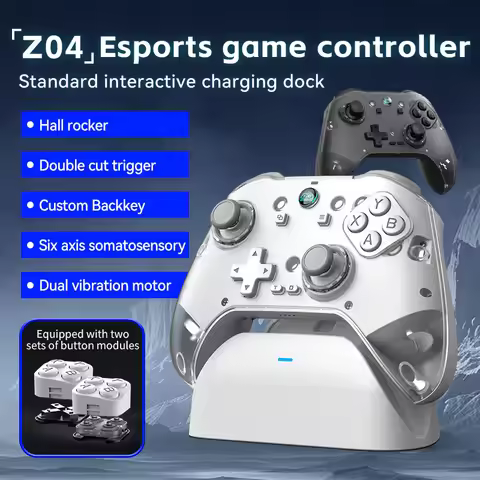 Z04 Wireless Gaming Controller for PC/Switch/Android/iOS Double Hall Joysticks Dual Vibration Motors