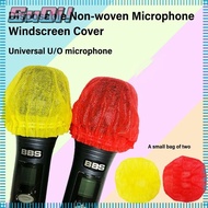 SUQI 2PCS/Set Microphone Windscreen, Mic Replacement Accessories Disposable Microphone Cover, Creative Non-woven Microphone Cap Studio Interview Karaoke DJ