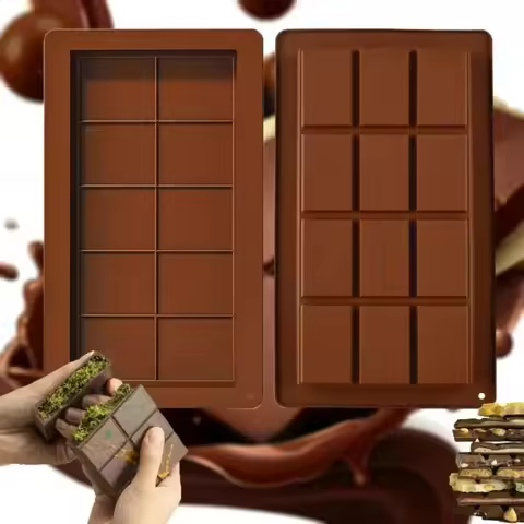 Dubai Chocolate Molds Silicone Chocolate Bar Molds, Dubai Chocolate Making,Perfect for Baking and Pa