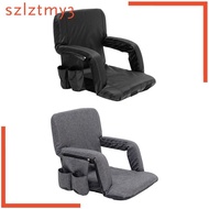 [szlztmy3] Stadium Chair Upgraded Armrest Comfort Easy to Carry Foldable Seat Cushion with Back Support for Outdoor Indoor