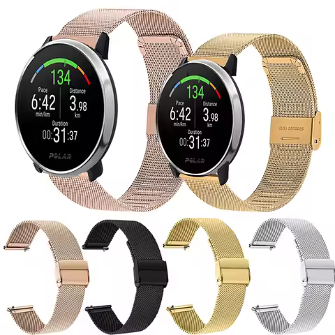 20mm 22mm Milanese Watch Strap For Polar Ignite/Vantage M/Grit X/Suunto 3 Fitness Band Metal Bracele