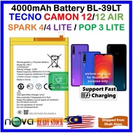 Grade A++ 4000mAh Battery BL-39LT Compatible For TECNO Camon 12 / Camon 12 Air / Spark 4 / Spark 4 L