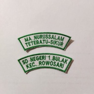 High Quality 8x2.8 CM School Location Embroidery Bet Available in Many Colors, Can Request School Na