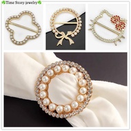 New arrival Scarf ring Shawl buckle Brooch  Headscarf Pin Silk Scarf Button Clothes Knotted Buckle  