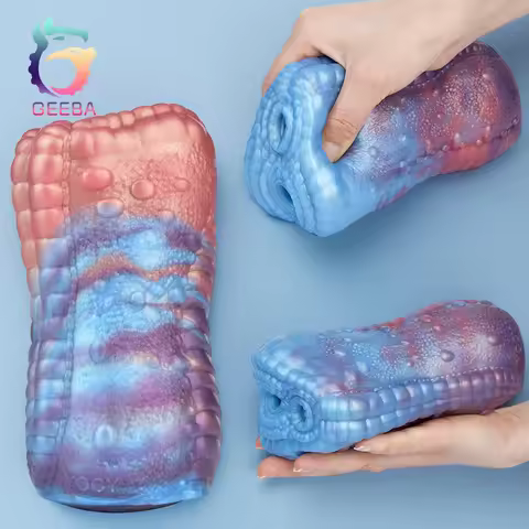 GEEBA Net Weight 650g Soft Silicone Male Masturbator Cup Fantasy Dragon Pocket Pussy Stroker Realist