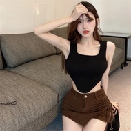 (NEW) Bozip Hotgirl Split Crop Top