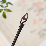 Cinnabar Hairpin New Chinese Style Chinese Style Hairpin Ancient Style Natural Sandalwood High-End M