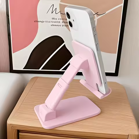 1PC Desktop Phone Holder Stand, Adjustable Angle & Height Mobile Phone Stand - Universal for All Sma