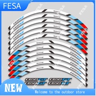 Motorcycle Accessories Wheel Hub Stickers Rim Reflective Stripe Decorative Decals Tape Set For BMW C