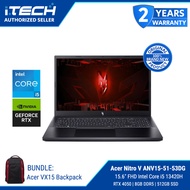 Acer Nitro V ANV15-51-53DG Gaming Laptop 15.6 FHD | Intel Core i5-13420H | RTX 4050 | 8GB DDR5 | 512GB SSD Gaming Laptop- Obsidian Black