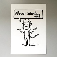 明信片黑白系列 沒關係我親愛的 塗鴉填色明信片 | MonkeyCook