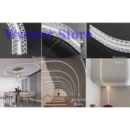 Designer Lighting [3meter] Flexible Aluminium Profile Fitting with Silicone Cover Soft Line Aluminiu