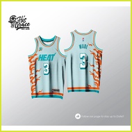 ◶ ☃ ◜ 3 MIAMI HEAT FULL SUBLIMATION HG CONCEPT JERSEY