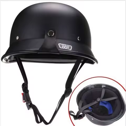 German Motorcycle WWII Style Half Helmet Chopper Biker Pilot Goggles Open Face Moto Motocicleta Capa