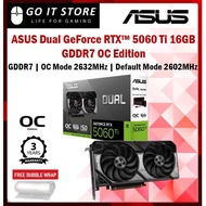 ASUS Dual GeForce RTX™ 5060 Ti 16GB GDDR7 OC Edition GRAPHIC CARD (DUAL-RTX5060TI-O16G)