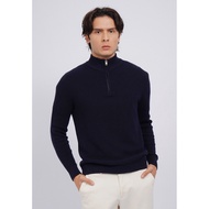 WOOD Slim Fit Half Zip Sweater 2-SWILXC126B027 NAVY