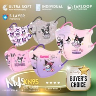 KN95 Kids Disposable Face Mask Premium KF94 Kids Color Mask 3D 6D Duckbill Baby Face Mask Kuromi Kitty