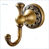 VA Brass Robe Hook With Ornamental Engraving Sturdy Waterproof Finish Clothes Hanging Solution For M