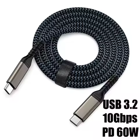 PD 60W USB 3.2 Type C To C Fast Charge Cable For iPhone Samsung Vivo Phone Laptop Macbook iPad 30cm