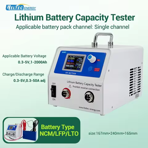 Heltec 10A 50A 5V 30V Battery Charge Discharge Controller Capacity Tester Load Tester for NCM/LiFePO