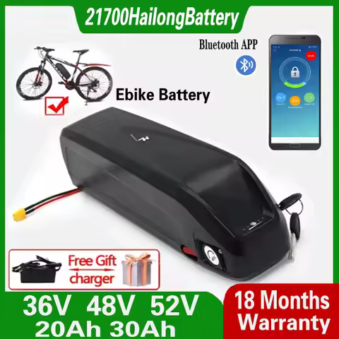 ⚡Hailong Battery 36V 48V 52V 20Ah 30Ah 40Ah 18Ah for Bafang BBS02 BBS03 BBSHD Motor Hailong Battery 