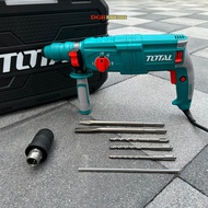 TOTAL 2-26 สว่านโรตารี่ สว่านกระแทก สว่านไฟฟ้า รุ่นเปลี่ยนหัวได้ กำลัง 800W พร้อมดอกสกัด 2 ดอก ดอกโร