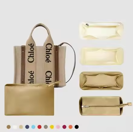 Dupont Paper Purse Organizer Insert Fit for Chloe Woody Tote Lightweight Makeup Storage Bag In Bag Z