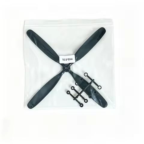 10.5x8x4 1080 4-Blade RC Airplane Propeller, 7mm Shaft Hole Replacement Prop for P51 P47 P39 F2G Fix