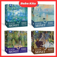 Miniwhale 1000 Pcs Puzzle | Van Gogh | Claude Monet Art Puzzle | 45.7 x 60.9 cm | DIY Home Decoratio