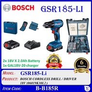 B-B185R (GSR185-Li) BOSCH CORDLESS DRILL / DRIVER 18V (06019K30L2 ) BGSR185LI