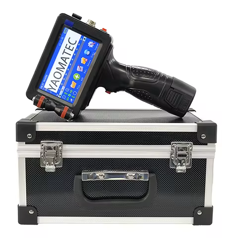 YAOMATEC 12.7mm image picture QR code serial number portable mask online printer hand jet handheld t