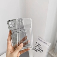 CR06 Clear Case With Card Holder Shockproof Corner Polaroid Photo For Iphone 7/8/SE20-16 16plus 16pr