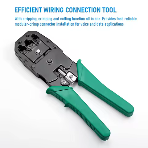 RJ45 RJ11 Crimping Tool Ethernet LAN Cable Crimper Cutter Stripper Plier for 6P 8P RJ11 RJ12 RJ45 Co