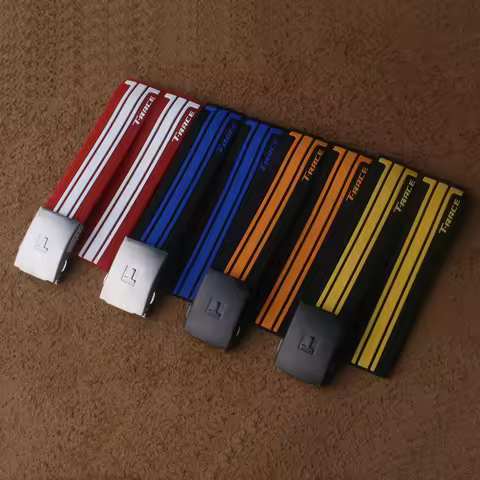 Watchbands Soft Black Blue Orange Red Silicone Rubber Waterproof Watches Accessories Fit Tissot Trac