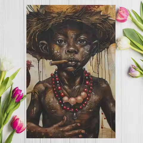 Yoruba Orisha African God Art Print - Nigerian Cultural Wall Decor with Ifa Orisha , Ideal Gift for