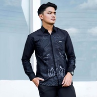 Kemeja Batik Pria Lengan Panjang Simba Baju Batik Cowok Formal Casual Slim fit Laskala Azmil Batik T