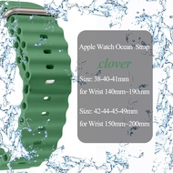 Original Ocean Watch Band สำหรับ Apple Watch Ultra 1/2 Series 7 8 9 SE 6 5 4 3 กีฬาซิลิโคนสำหรับ iWatch 49 มม.45 มม.44 มม.42 มม.38 มม.41 มม. 40 มม.