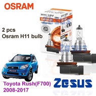 2 Pcs x Mentol Lampu Zesus  Osram Halogen Bosch Yellowish  Headlamp Bulb H11 12v - Toyota Rush (F700