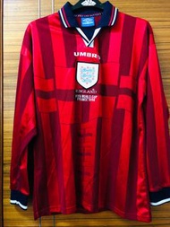 Umbro England football  英格蘭 足球 長䄂 球衣 波衫