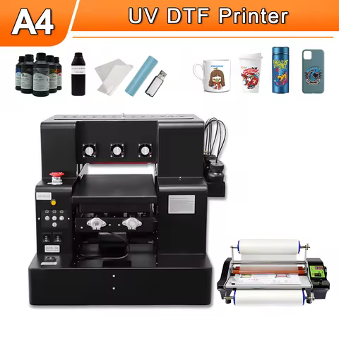A4 UV Flatbed Printer impresora UV DTF Transfer Stickers Printer A4 UV DTF Printing Machine For UV D