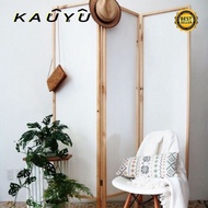 Penyekat Ruangan Partisi Plywood 3 Divider Pembatas Kayu Portable Lipat