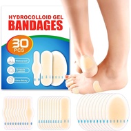 30pcs Hydrocolloid Blister Bandages - Waterproof Blister Bandages for Feet, Heels & Toes - Heel Blis