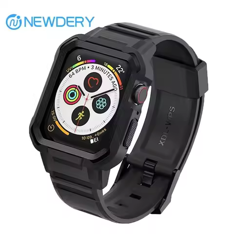 NEWDERY 2pcs TPU Sport Band for Apple Watch Series 10/9/SE 2/Apple Watch S8‌‌ Silicone Bracelet 42/4