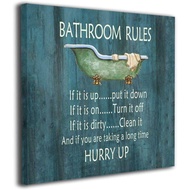 Bathroom Rule Comtemporary Canvas Prints Pictures Painting Home Decoration paintings Wall Decor gift